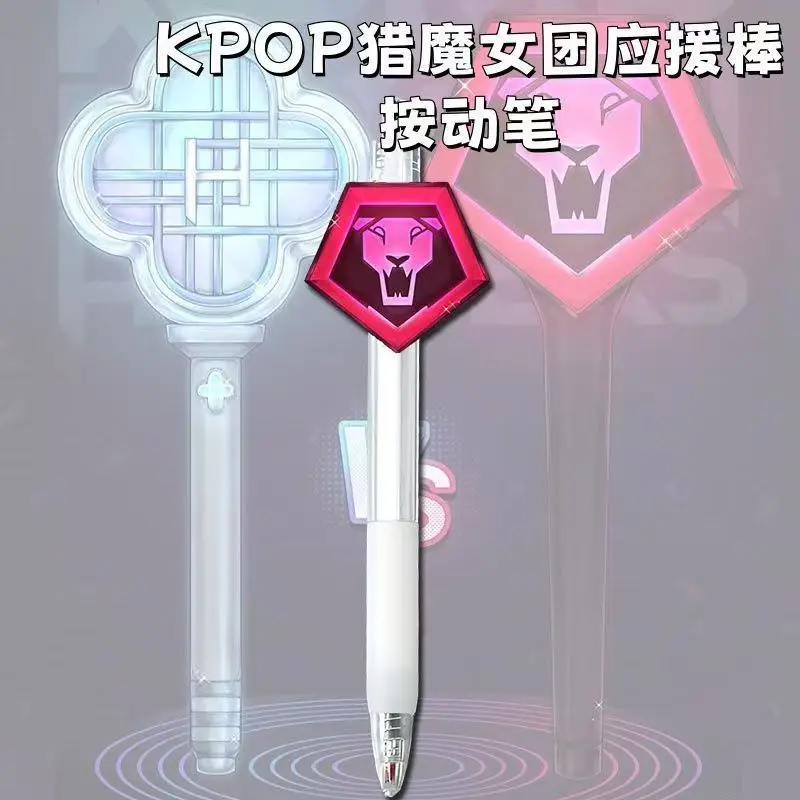 قلم جديد لـ Kpop شيطان الصيادين قلم أسود طالب تأخذ امتحان رسم لعبة أنيمي الكرتون الشكل القرطاسية لوازم الدراسة هدية للأطفال #6