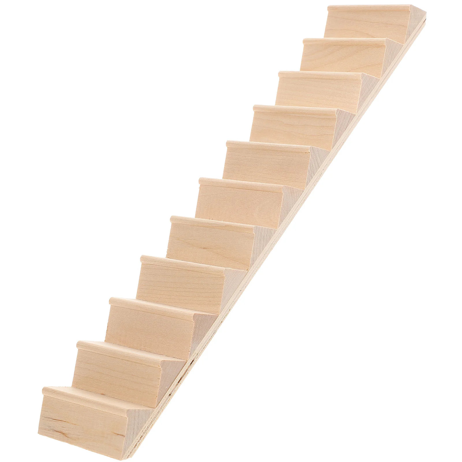 

1PC 1/12 Mini House Staircase Miniature Wooden Stairs Without Handrail DIY Accessory mini house furniture