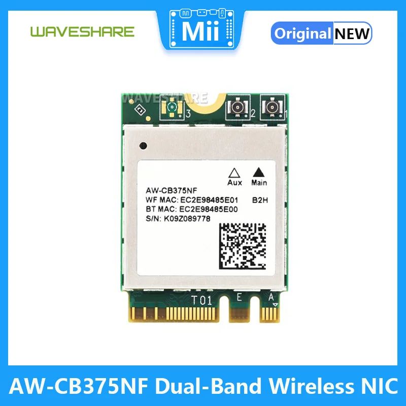 AW-CB375NF 듀얼 밴드 무선 NIC, 듀얼 밴드 와이파이 5, RTL8822CE-CG 코어, 블루투스 5.0, BLE NX/Orin 나노 지원, 2.4G/5GHz