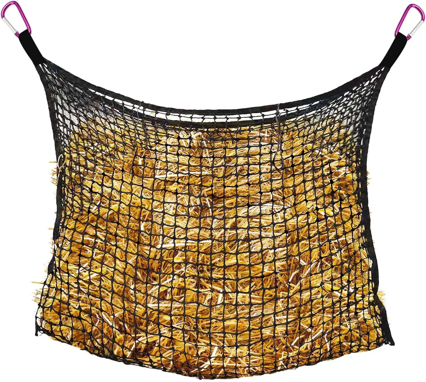 Mesh Hole Design Slow Feed Hay Net Reduce Forage Waste Horse Livestock Use