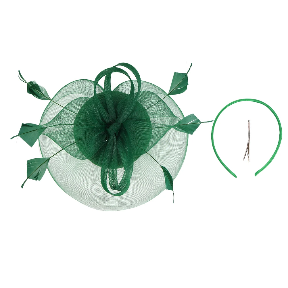 

Gauze Fascinator Hat Women Headband Elegant Artificial Plume Fade Resistant For Wedding Tea Party Banquet Cosplay Performance