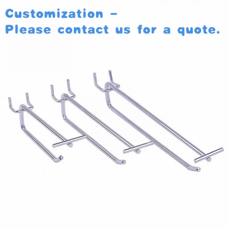custom.Kainice Pegboard Accessories Retail Display Gondola U-shaped Looped Hooks with Fixed Bridge Euro Peg Board Hook