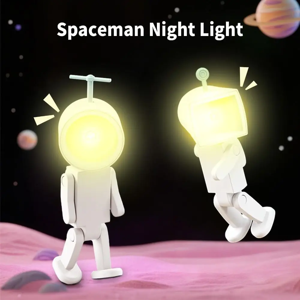 

Kawaii LED Astronaut Night Light Magnetic Mini Table Lamp with Battery Cartoon Atmosphere Light Eye Protection