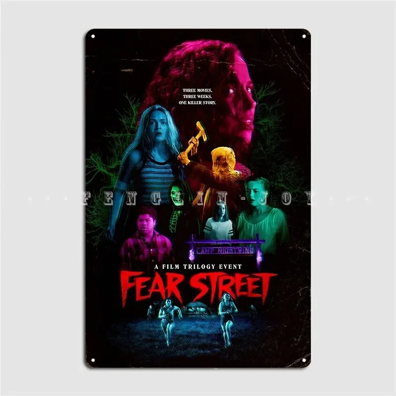 Fear Street Metal Plaque Poster Cinema Living Room Cinema Vintage Wall Decor Tin Sign Posters