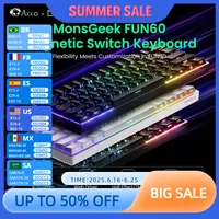Akko MonsGeek FUN60 Mechanical Keyboard Magnetic Switch 60% Gaming Keyboards Rapid Trigger 0.01mm 8K ARGB HE/TMR Custom Keyboard