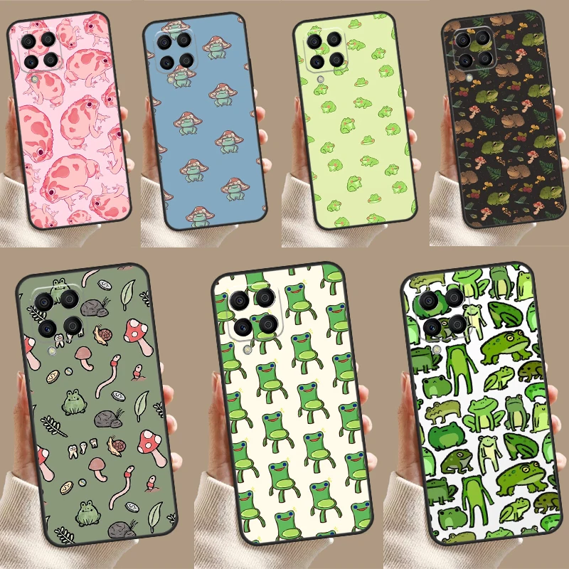 Cute Cartoon Frog Collage For Samsung Galaxy M31s M13 M33 M53 M52 M32 M12 M14 M34 M54 M11 M21 M51 M20 M15 M55 Case