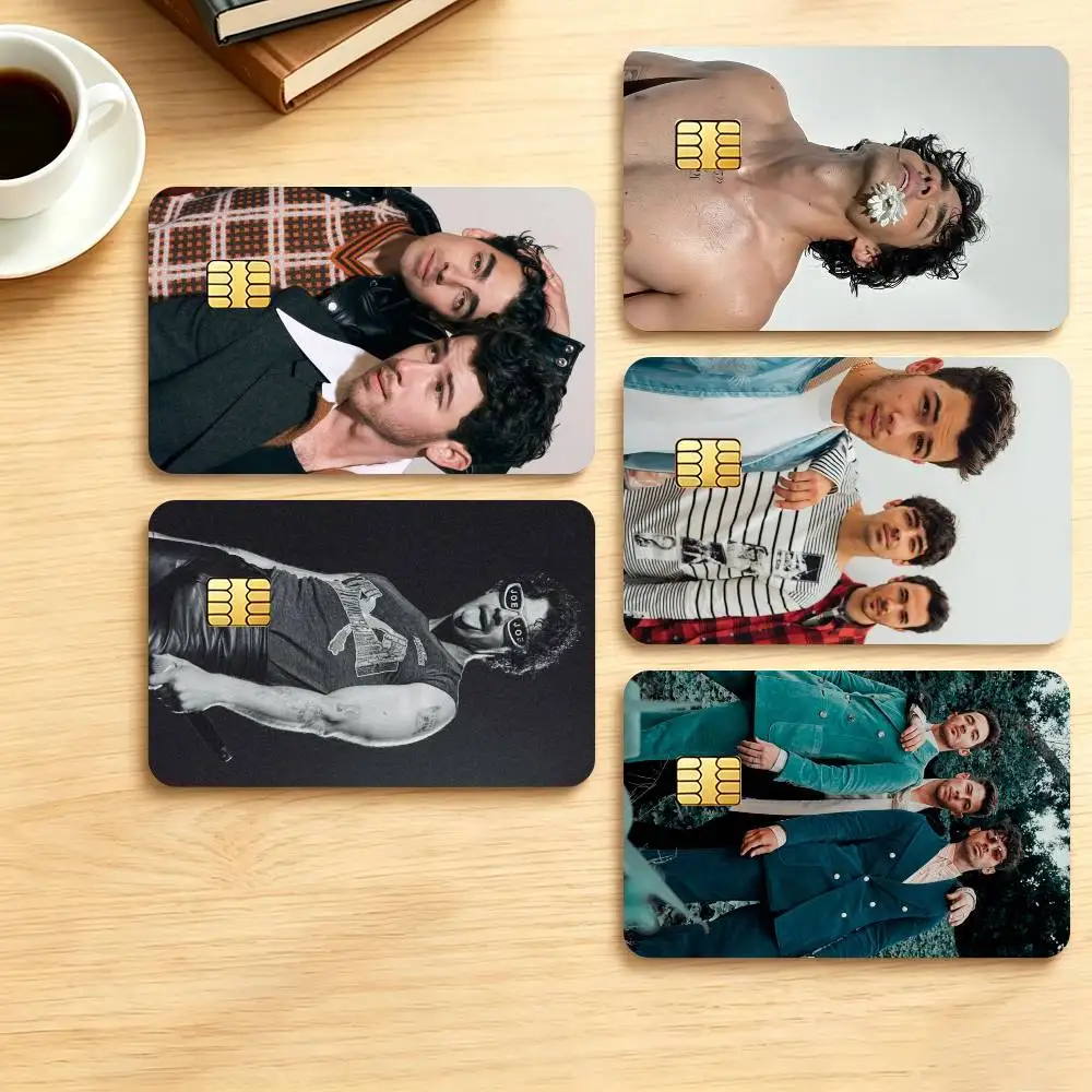 F-Famous American Pop Band Jonas Brothers  Credit Card HD Stickers Game Card Decal Small Chip Waterproof Sticker Gift