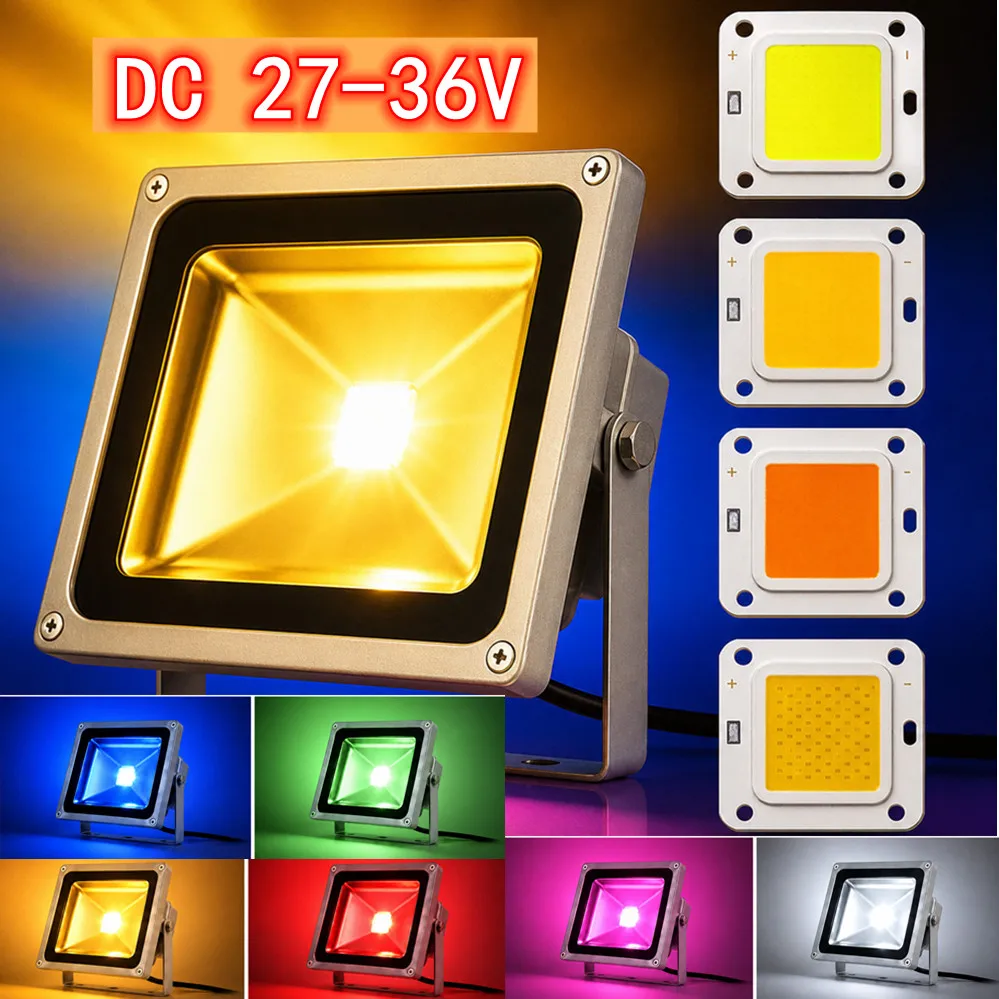 High Power 10W 50W 60W LED COB Flip Chip DC27-36V SMD Diodes Red Green Blue Yellow DIY For Flood Light Searchlight Spotlight