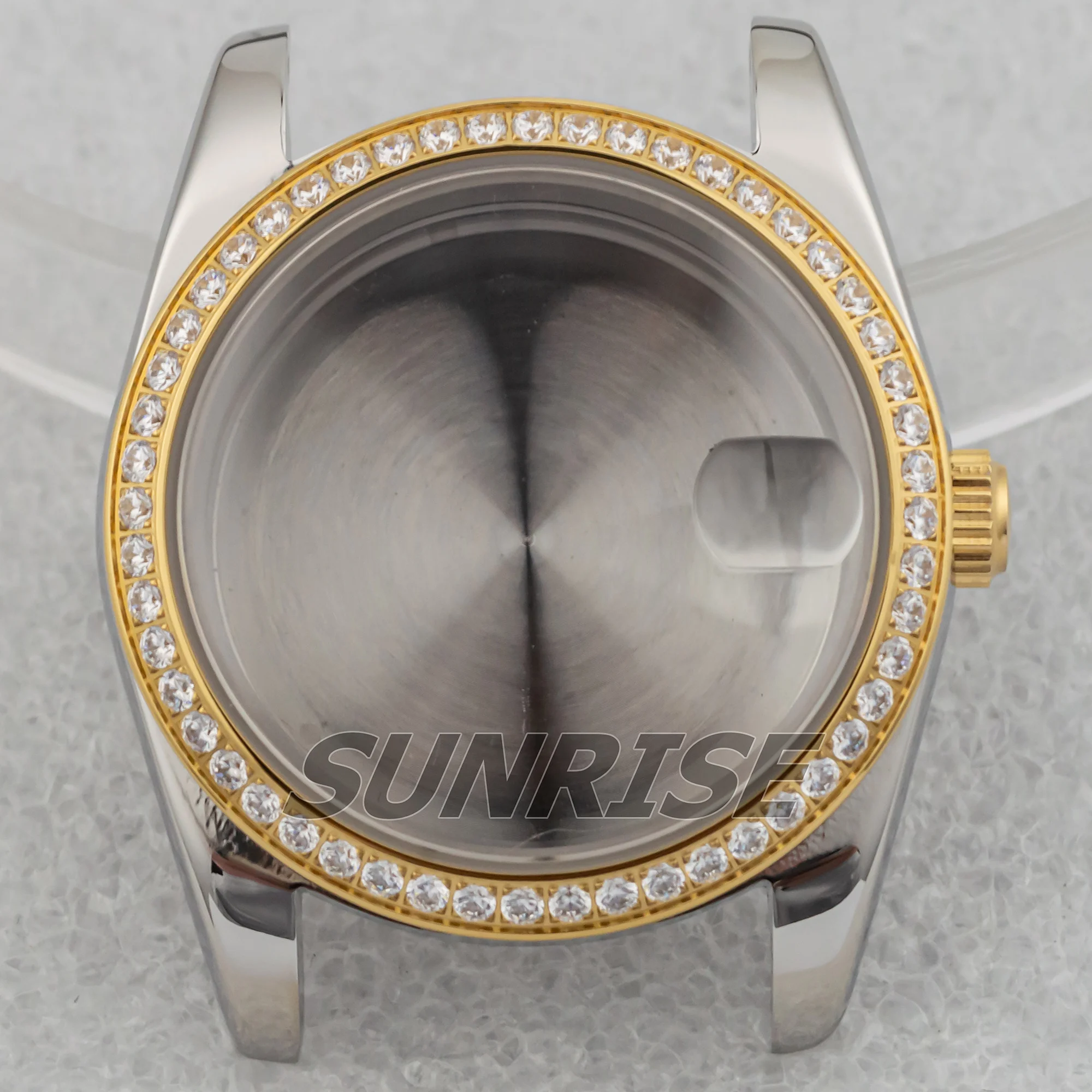 36/39mm Diamond NH35 Case 316L Stainless Steel Sapphire Glass Crystal Watch Case for Datejust NH35 NH36 8215 eta2824 Movement