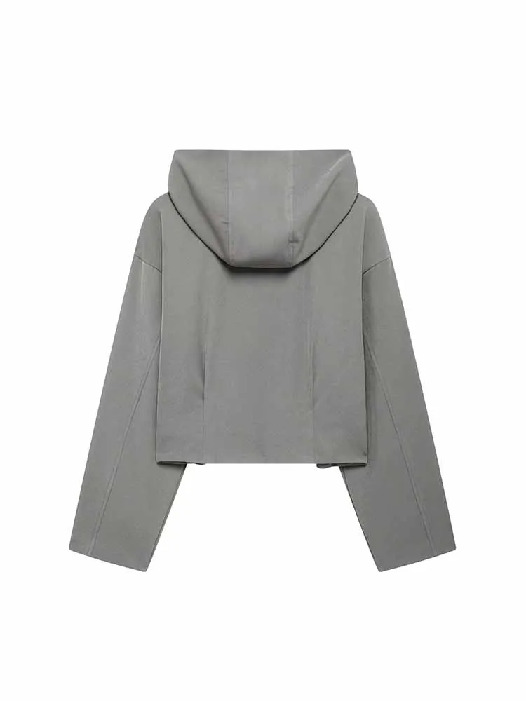 Veste courte à capuche polyvalente pour femmes, style européen et américain, nouvelle tendance d'automne, loisirs, design sense