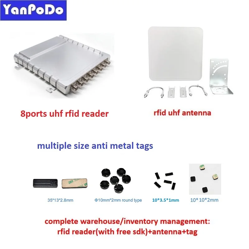 Yanpodo long range 9.2dbi circular uhf rfid outdoor antenna 1-25m waterproof IP67 OEM option for race timing asset tracking