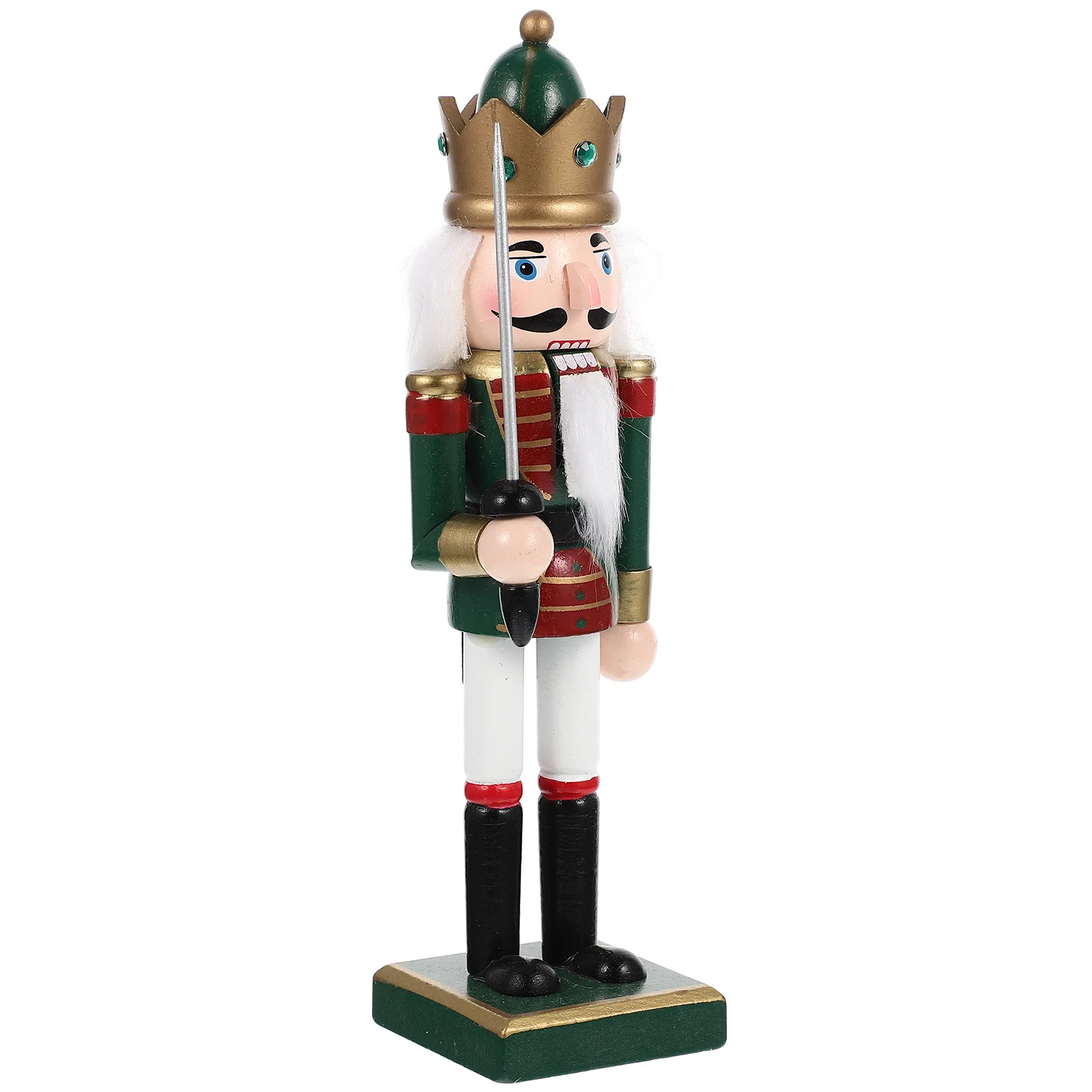 

Nutcracker Soldier Decor Sturdy Wooden Christmas Figure for Home Office Car Desktop Wood Nutcracker Craft Holiday Party Supplies