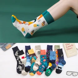 2022 männer und frauen strümpfe cartoon straße persönlichkeit Europäischen und Amerikanischen version baumwolle socken paar socken