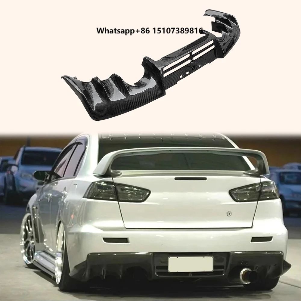 For Evolution X EVO 10 CZ4A 07-16 Carbon OE Type Rear Bumper Diffuser