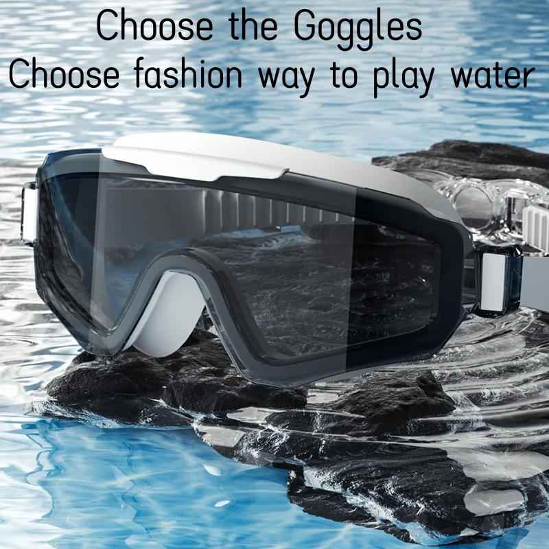 New Stylish Swimming Goggles Big Frame UV Protection Waterproof HD Vision Adults Swim Goggles for Men and Women