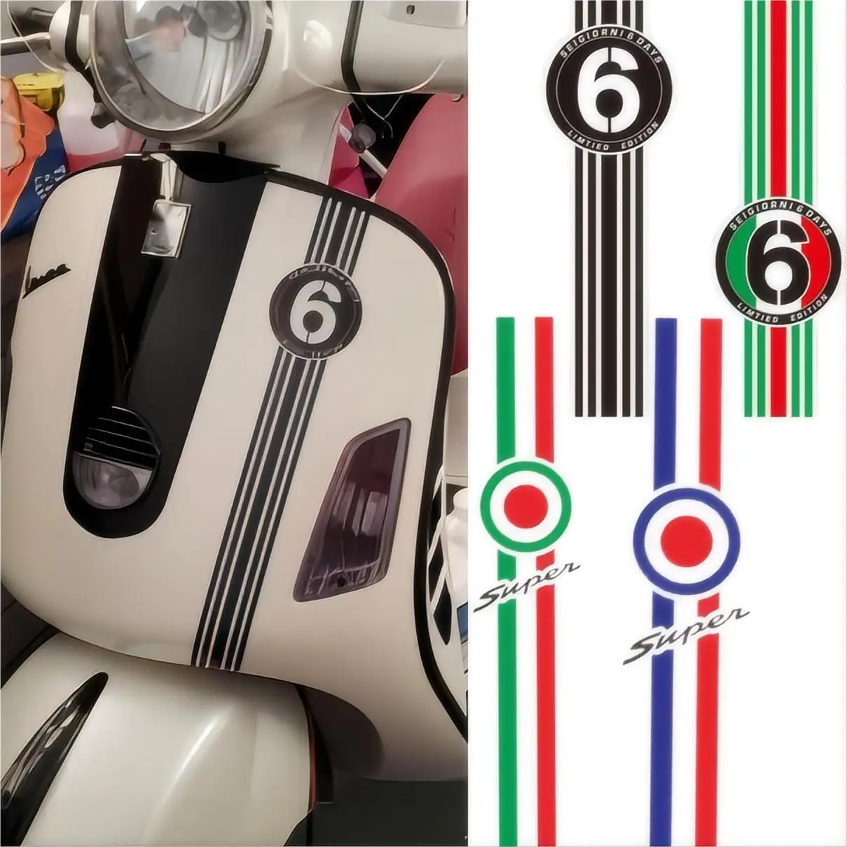 Motorcycle Shell Waterproof Sticker For PIAGGIO VESPA SPRINT 50 125 150 200 250 300 300ie GTS GTV LXV Decorative Accessories