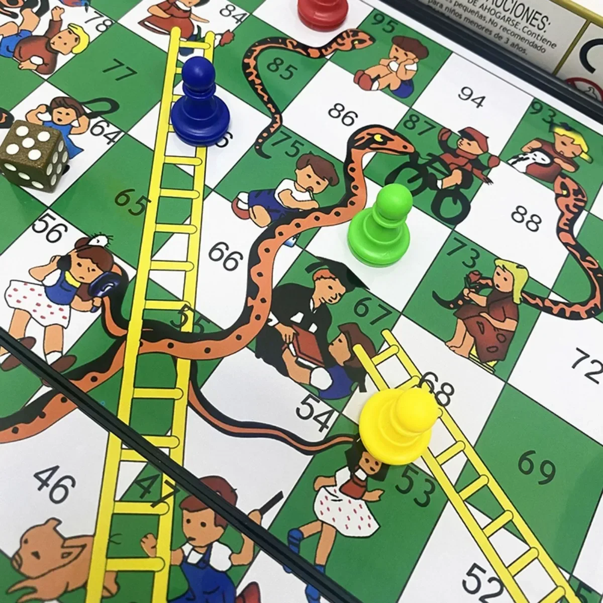 Juego educativo de escalera de serpiente para niños, juego de mesa interesante, tablero de ajedrez volador portátil, juego de mesa familiar, 1 Juego