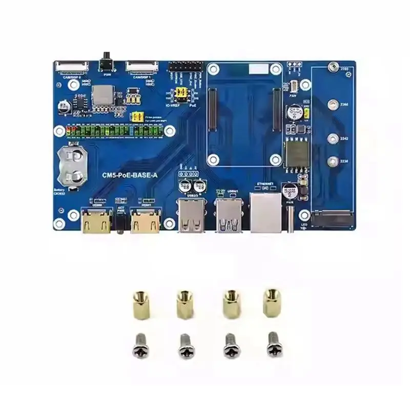 

FFYY-плата ввода-вывода для Raspberry Pi Compute Module 5 с функцией PoE, для всех вариантов CM5