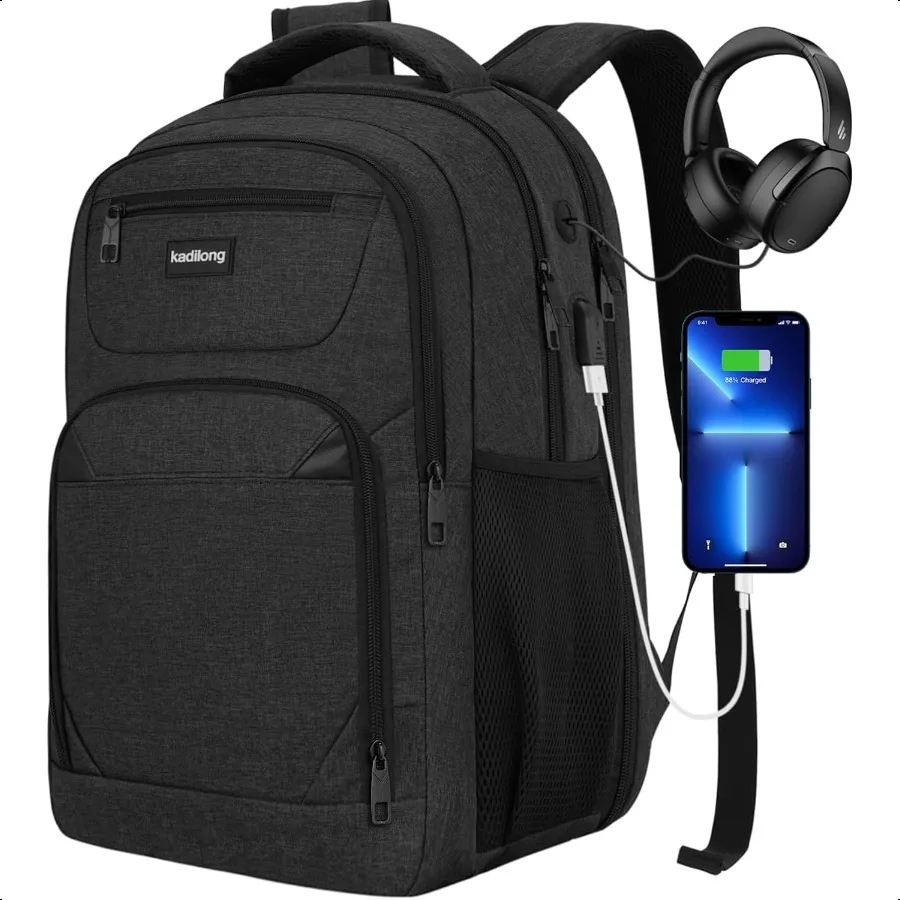 

Laptop Backpack for Men School Bookbag Gift for Teens Boys Student High School College Computer Bag Busin Anti Theft Sturdy Bac