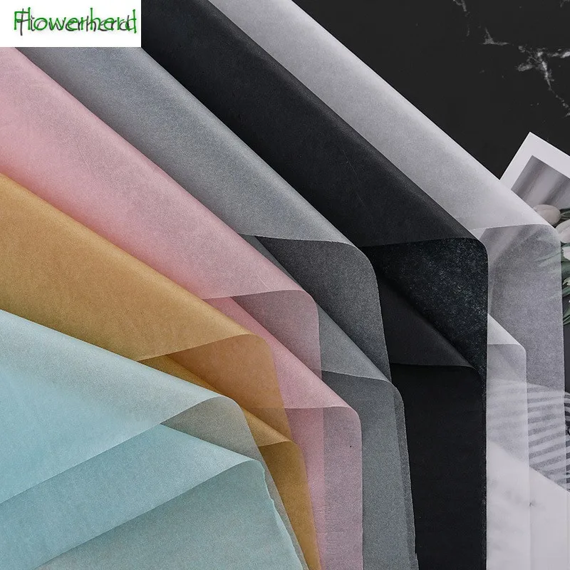 10pcs/lot 50x70cm Tissue Paper DIY Craft Paper Scrapbook Paper 18g Wrapping Paper Flower Bouquet Gift Packaging Clothing Packing