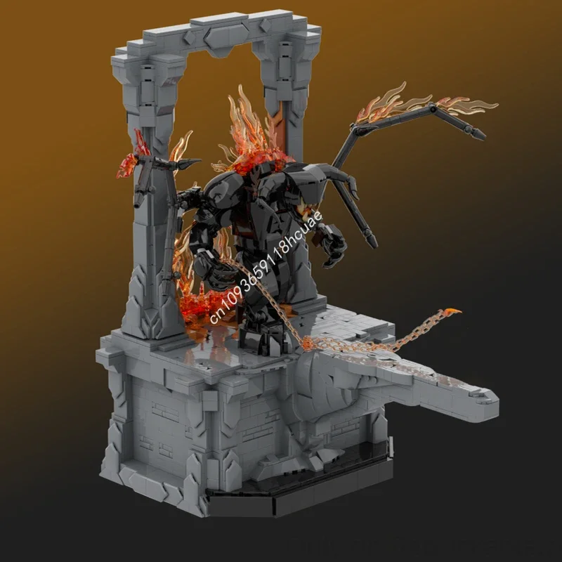 2374 piezas MOC Balrog - La ruña de Durin, Bloques de Construcción del Señor de los Anillos, Juguete de Navidad para Niños, Modelo de Construcción DIY para Armar