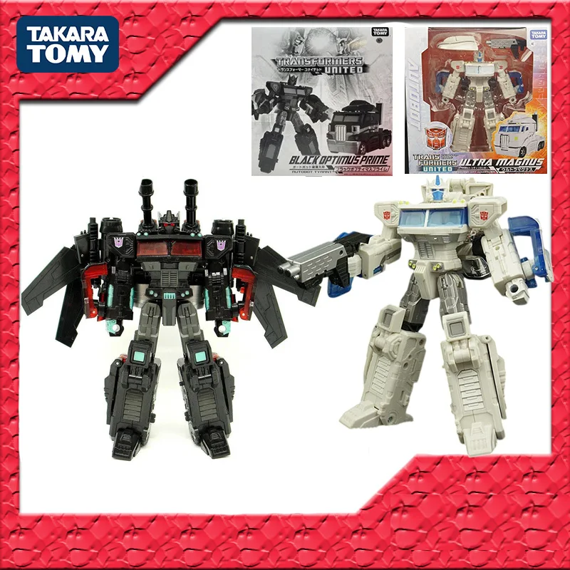

Оригинальные фигурки Takara Tomy Трансформеры квалифицированные Ultra Magnus Black Optimus Prime из ПВХ, фигурки героев аниме, модели игрушек