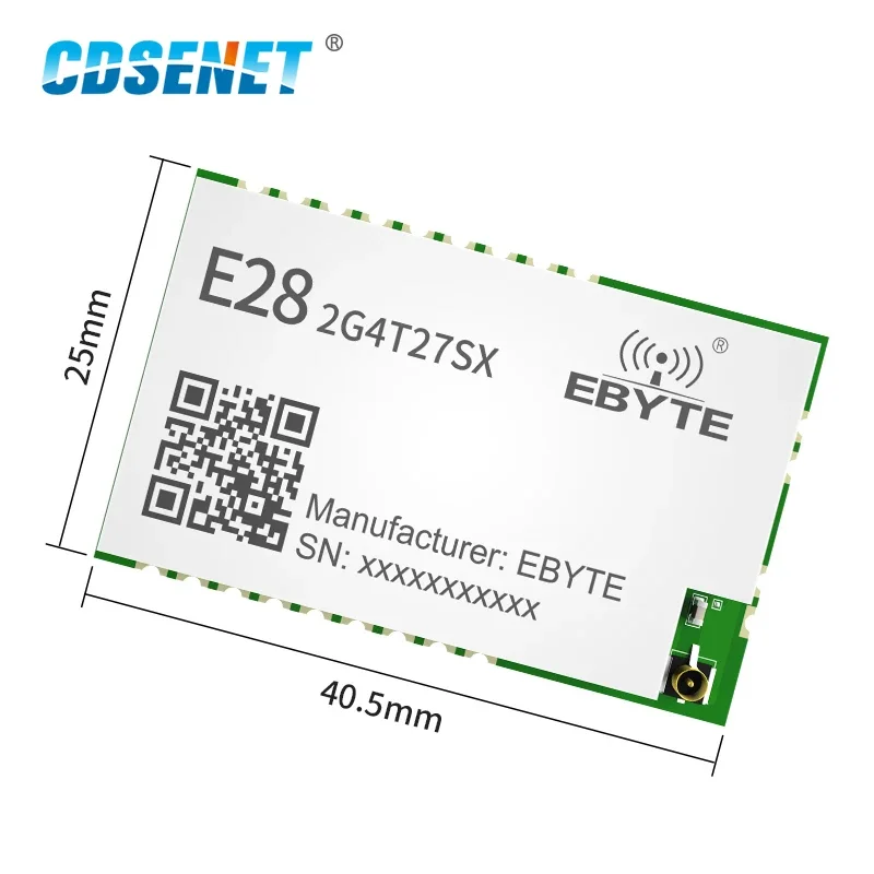 2.4g lora sx1281 sem fio rf transceptor módulo flrc gfsk longa distância 500mw uart porta serial E28-2G4T27SX