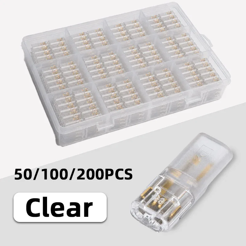 Boxed D2 2-Pin Schnellverbinder ohne Abisolierung, abnehmbarer Kfz-Anschlussklemmenstecker, Auto-LED-Niederspannungs-Verkabelungsset