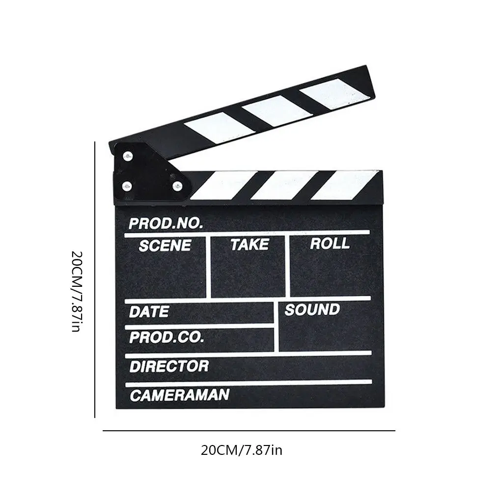 Reusable Wood Clapperboard Props Decoration Boards Director Slate Video Action Movie Scene Shooting Tool Prop Accessories