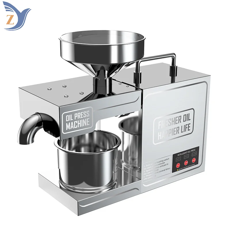 Oil Press Machine B03 Small Stainless Steel Household Kitchen Appliances Utensils High Output Peanut and Soybean Extraction