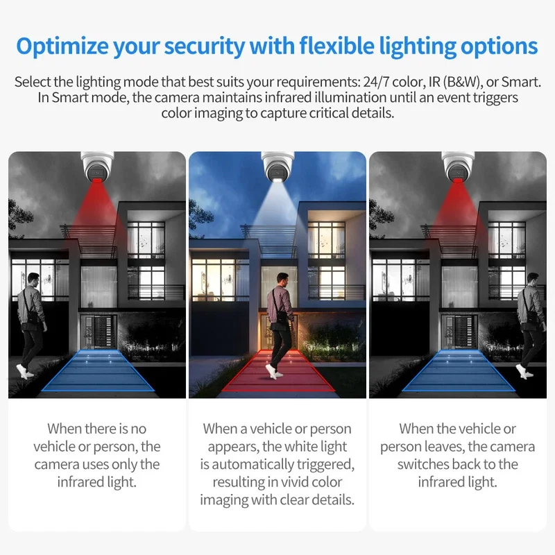 كاميرا Hikvision 8MP 4K DS-2CD2387G2H-LIU الذكية الهجينة ColorVu POE IP كاميرا Acusense ميكروفون مدمج فتحة SD CCTV مراقبة IP67