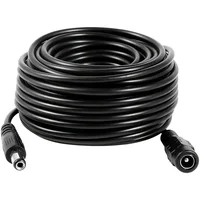 Cable de extensión de Cable de alimentación de 12V CC, 5,5mm x 2,1mm, conector CC macho a hembra, Cable de alimentación para cámara CCTV de 3M/5M/10M/15M/20M/30M/50M