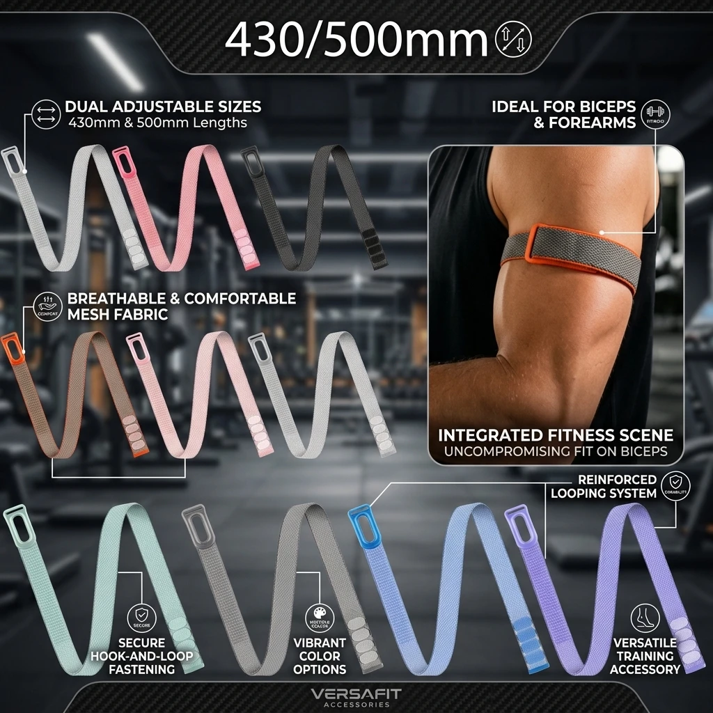 Adapter Frame For Amazfit Helio Adjustable Nylon Breathable Sport Band for Fitness Tracker Loop Replacement Bicep Strap