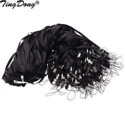 TingDong 100pcs Black Tags Lanyard Neck Strap for ID Pass Card Badges Camera MP3 Holder