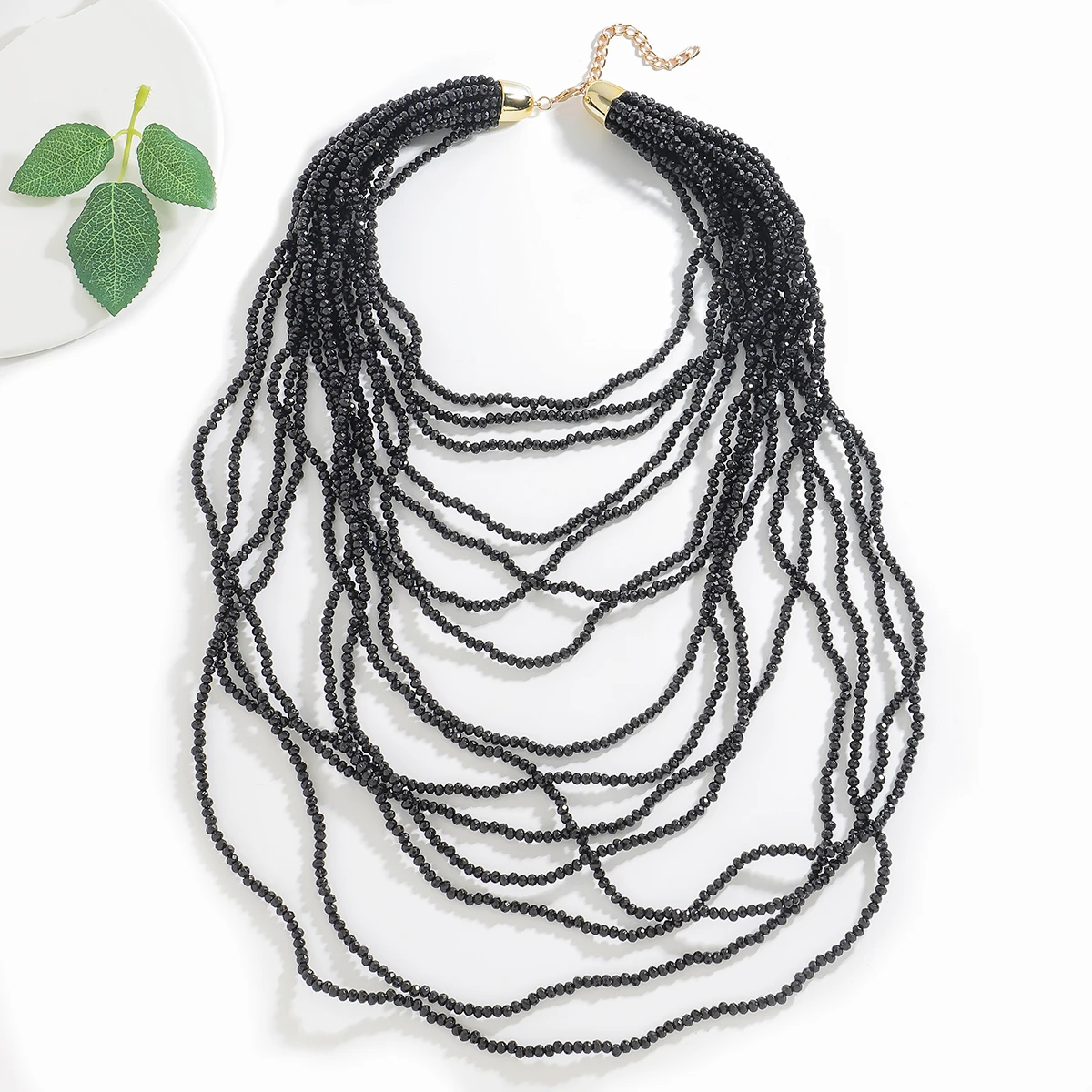 Bohemian Beaded Waterfall Necklaces For Women Multilayer Elegant Necklaces For Women Statement Vacation Decoration Party Gifts