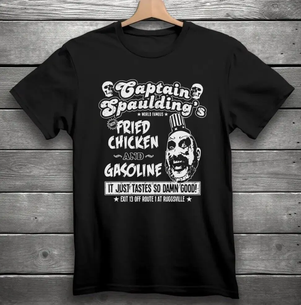 

Captain Spaulding Fried Chicken and Gasoline T-Shirt S-3XL House of 1000 Corpses