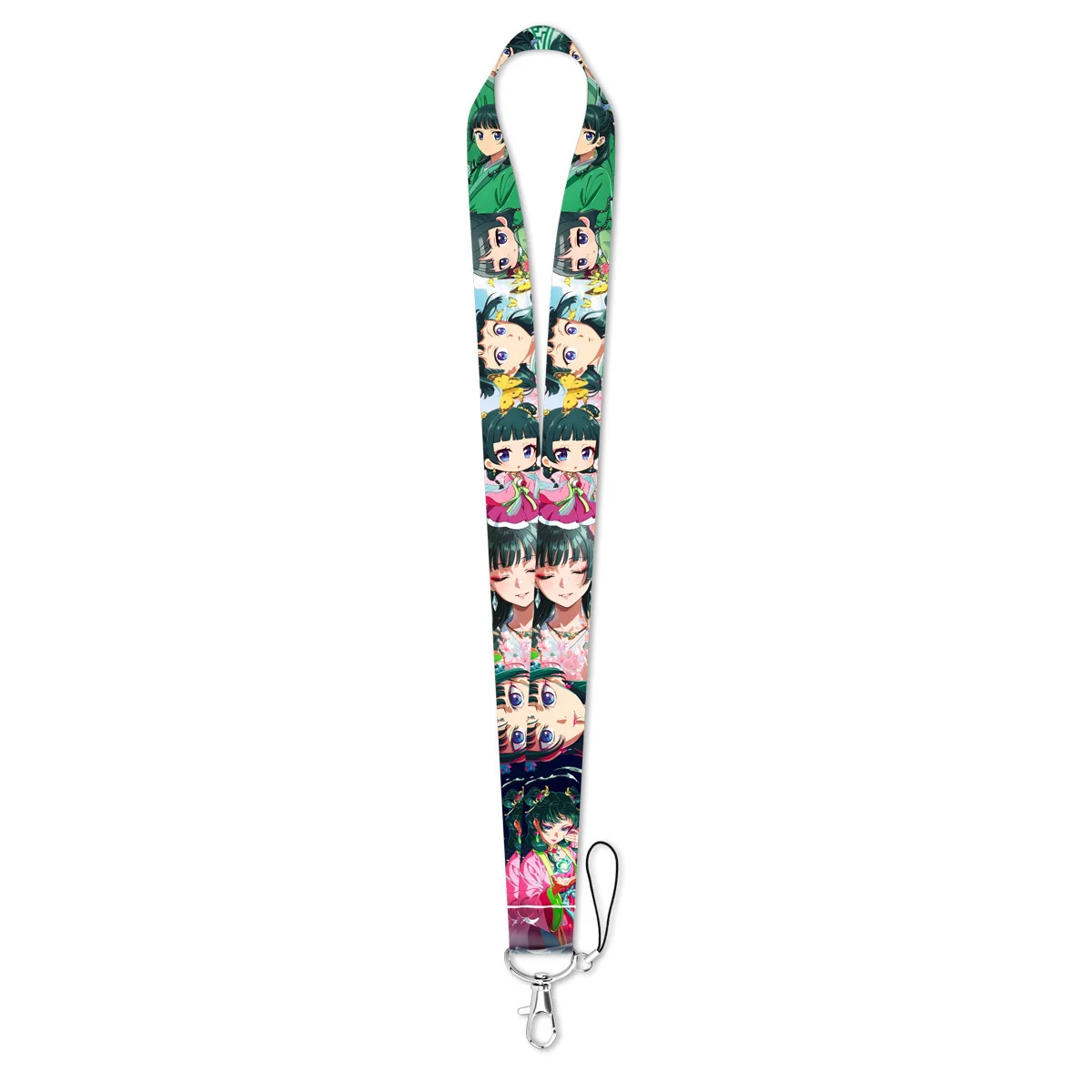 Cute Anime Girl Lanyard Neck Strap Card Holder Key ID Badge Phone Straps Cosplay Accessories Keyrings Gifts for Women Men - view 4