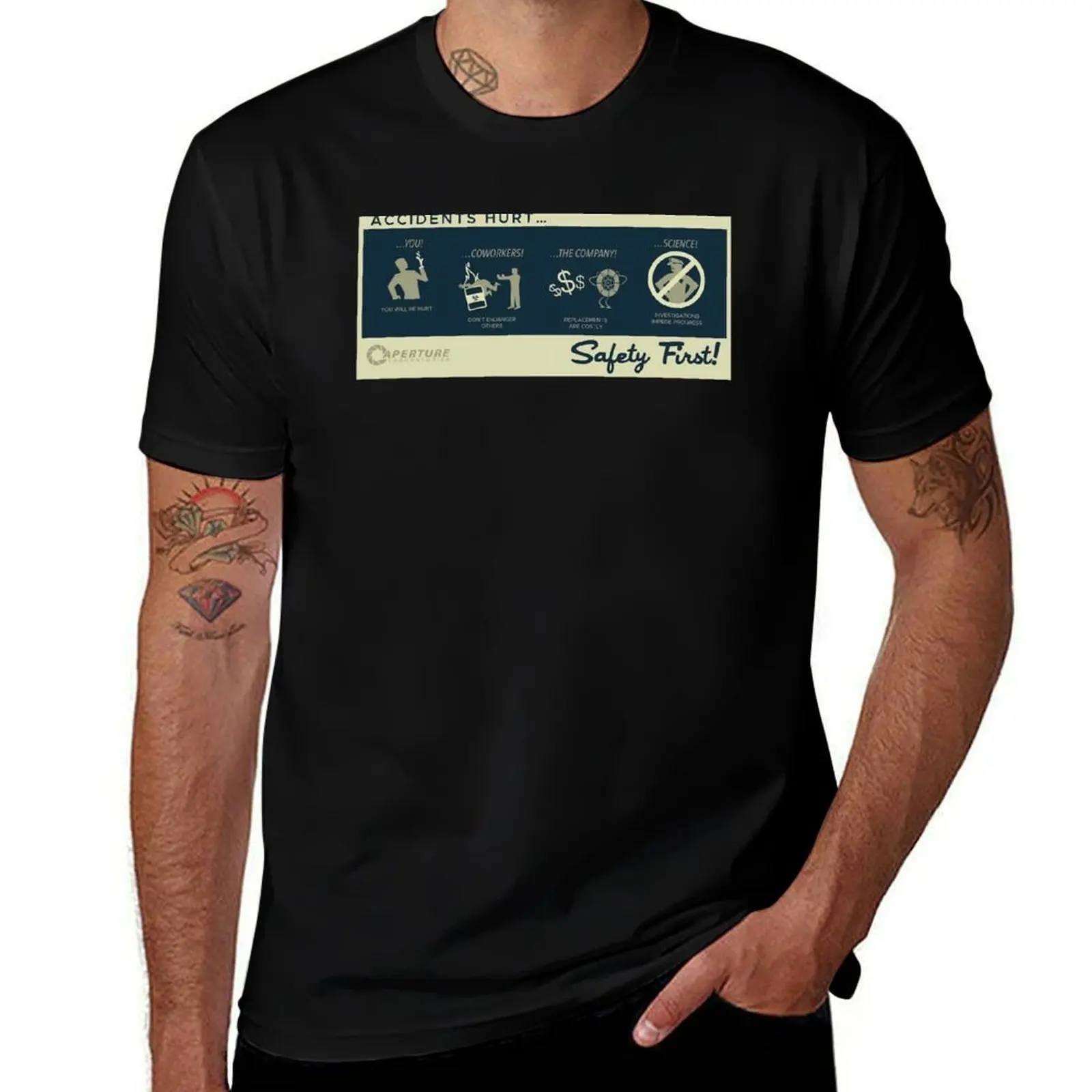 Aperture Science Laboratories - Portal T-Shirt Simple Casual Short Sleeve Tee T-Shirt
