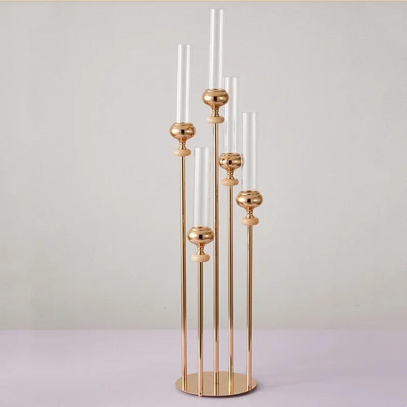 

Матовая черная подставка для свадебных цветов, металлическая ваза-колонна, центральная часть для вечеринки, украшение стола для приема, 10 шт.