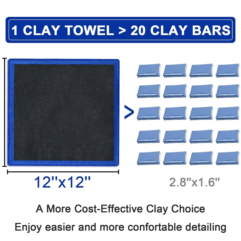 Car Clay Towel Fine Grade Cleaning Tool Blue Magic Auto Detailing Clay Car Wash Mitt Clay Deeply Remove Stains Accessories view 2