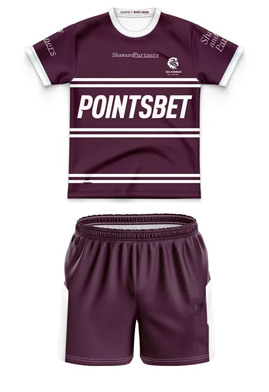 

2024 Sea Eagles Kids Kit Home Rugby Jersey 2024 HOME RUGBY JERSEY Size:16-26