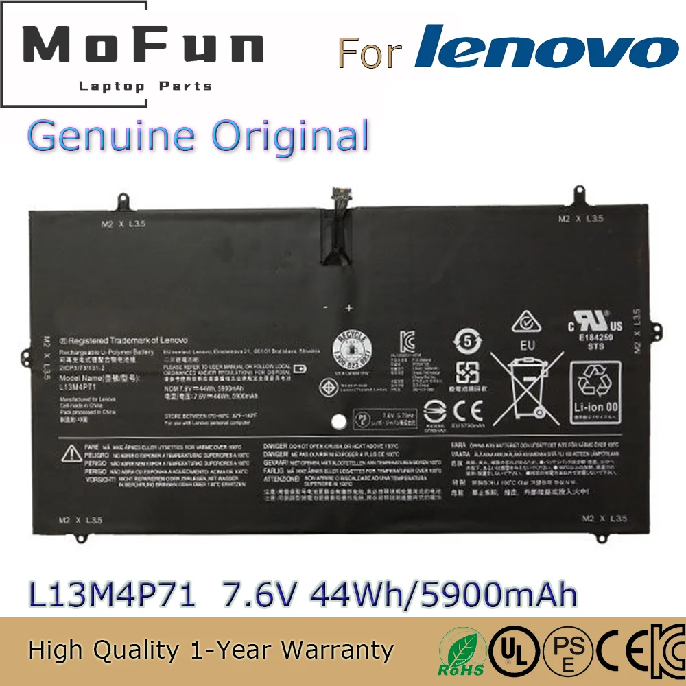 

Brand New Original L13M4P71 7.6V 44Wh Laptop Battery for Lenovo Yoga 3 Pro-1370-80HE Pro-5Y71 Pro-I5Y51 Pro