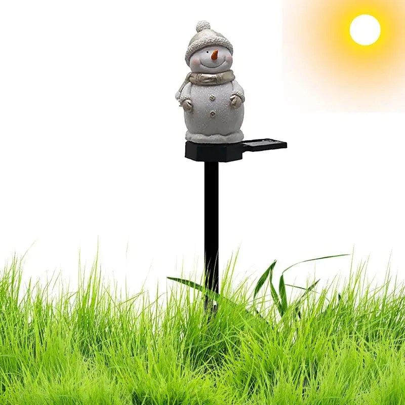 

Solar Stake Lights For Garden Outside Waterproof Landscape Lights Snowman Path Light Solar Walkway Lights Sturdy Garden Stake