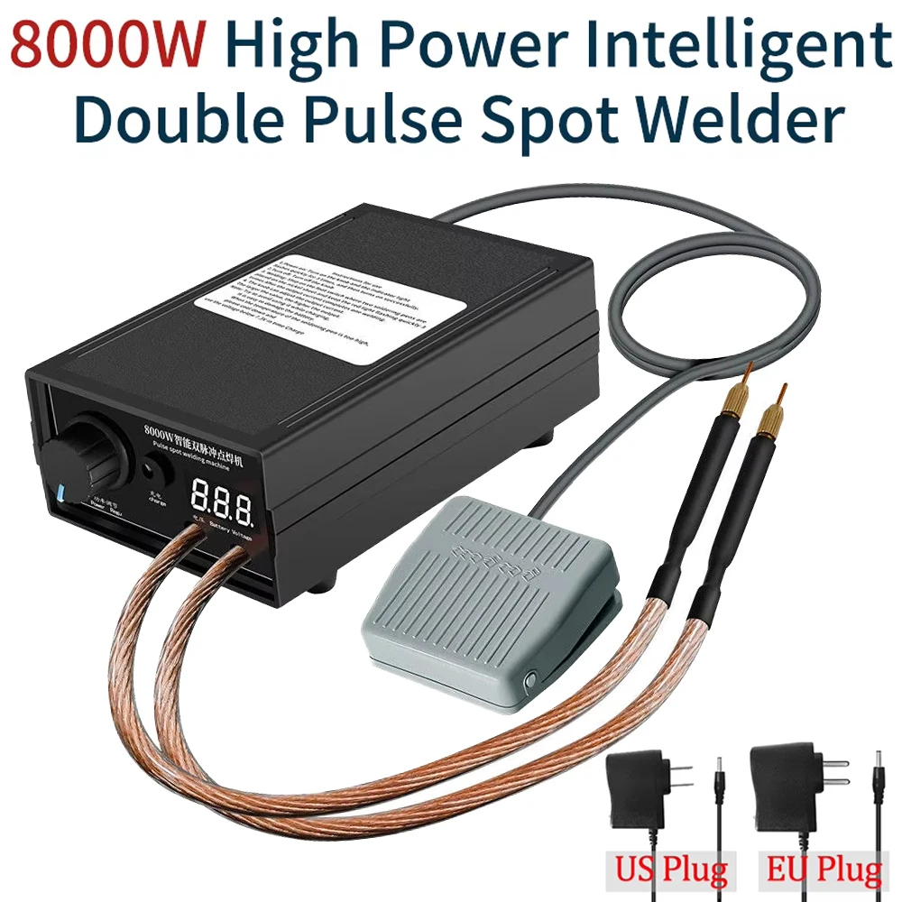 

8000 Вт комплект аппарата для точечной сварки высокой мощности 18650 аккумулятор сварочные инструменты портативный сварочный аппарат 0,2 мм никелевая полоса