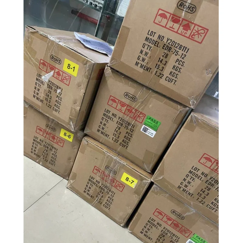 New EDR-75-12 Mingwei 12V DC 1.6-A6.3A rail switch power supply in stock for quick delivery