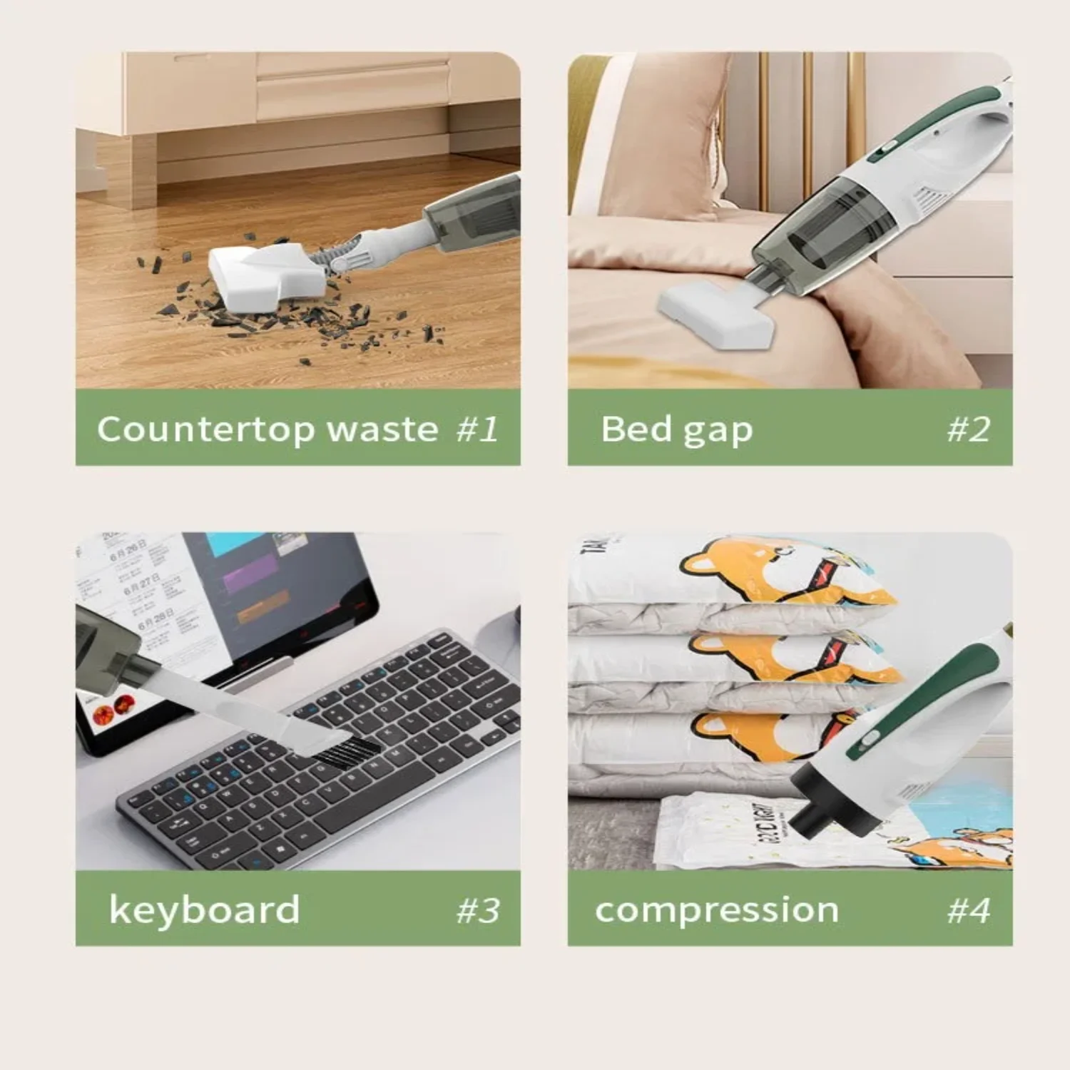 Household  Car Wireless Handheld  Dust Cleaning Vaccum Hand Held Sweeper Vacuum Cleaner  Rechargeable