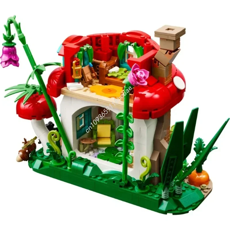 964 pçs casa de cogumelo personalizado modular moc edifício vista rua modelo moc bloco de construção diy brinquedos educativos presente natal