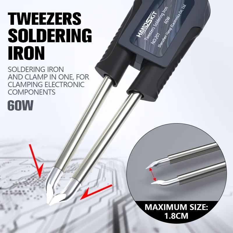 

T12 Soldering Station Tweezers Handle For Handskit STM 32 Soldering Station Temp Adjust Portable Home Electronics Repair Tool