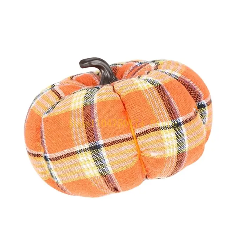 Decorative Plaids Fabric Pumpkin, Farmhouse Fall Autumn Bowl Fillers for Tabletop Top Sale