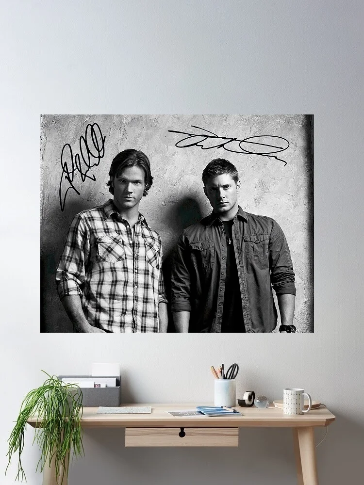 

6Style Choose JARED PADALECKI SUPERNATURAL Signed, Art Print Silk Poster Home Wall Decor